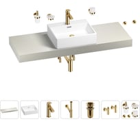 Раковина Wellsee 50 см со столешницей 140 смGraceful Proв наборе 10 в 1 201012573