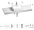 Раковина Wellsee 50 см со столешницей 140 см Graceful Pro 201012611 в наборе 10 в 1 1