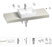 Раковина Wellsee 50 см со столешницей 140 смGraceful Proв наборе 10 в 1 201012576