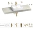 Раковина Wellsee 50 см со столешницей 140 смGraceful Proв наборе 10 в 1 201012578 1