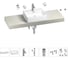 Раковина Wellsee 50 см со столешницей 140 смGraceful Proв наборе 10 в 1 201012571 1