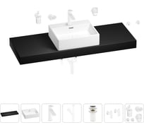 Раковина Wellsee 50 см со столешницей 140 см Graceful Pro 201012625 в наборе 10 в 1
