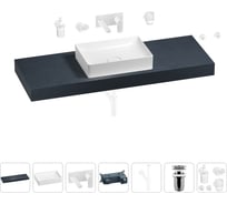 Раковина Wellsee 50 см со столешницей 140 см Pure BY 201011465 в наборе 9 в 1