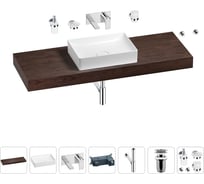 Раковина Wellsee 50 см со столешницей 140 смPure BY201011501 в наборе 9 в 1 201011501