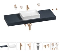 Раковина Wellsee 50 см со столешницей 140 см Pure BY 201011459 в наборе 10 в 1