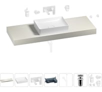 Раковина Wellsee 50 см со столешницей 140 смPure BY201011445 в наборе 9 в 1 201011445