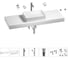 Раковина Wellsee 50 см со столешницей 140 см Pure BY 201011511 в наборе 10 в 1 1