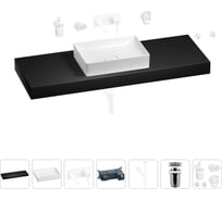 Раковина Wellsee 50 см со столешницей 140 см Pure BY в наборе 9 в 1 201011550