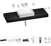 Раковина Wellsee 50 см со столешницей 140 см Pure BY 201011541 в наборе 9 в 1