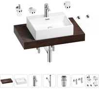 Раковина Wellsee 50 см со столешницей 80 см Graceful Pro в наборе 10 в 1 201012426