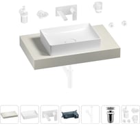 Раковина Wellsee 50 см со столешницей 80 см Pure BY в наборе 9 в 1 201011085