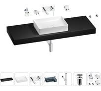 Раковина Wellsee 50 см со столешницей 140 см Pure BY 201011546 в наборе 9 в 1