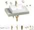 Раковина Wellsee 50 см со столешницей 80 см Graceful Pro в наборе 10 в 1 201012398 1