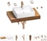 Раковина Wellsee 50 см со столешницей 80 см Graceful Pro в наборе 10 в 1 201012419 1