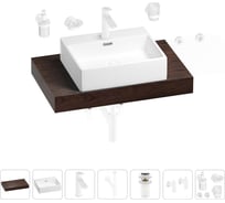 Раковина Wellsee 50 см со столешницей 80 см Graceful Pro в наборе 10 в 1 201012425