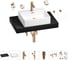 Раковина Wellsee 50 см со столешницей 80 см Graceful Pro в наборе 10 в 1 201012444 1