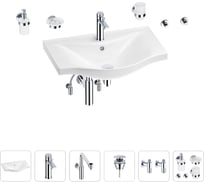 Раковина для ванной Wellsee Bisou в наборе 9 в 1 201007346