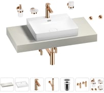 Раковина Wellsee 55 см со столешницей 100 см DeSire в наборе 10 в 1 201013474