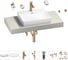 Раковина Wellsee 55 см со столешницей 100 см DeSire в наборе 10 в 1 201013474 1