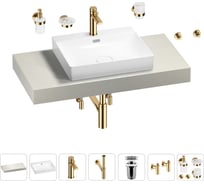 Раковина Wellsee 55 см со столешницей 100 см DeSire в наборе 10 в 1 201013478