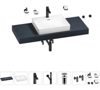 Раковина Wellsee 55 см со столешницей 120 см DeSire в наборе 10 в 1 201013547