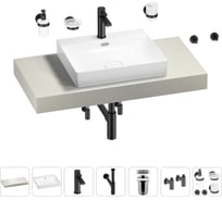 Раковина Wellsee 55 см со столешницей 100 см DeSire в наборе 10 в 1 201013477