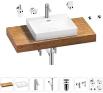 Раковина Wellsee 55 см со столешницей 100 см DeSire в наборе 10 в 1 201013496