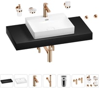 Раковина Wellsee 55 см со столешницей 100 см DeSire в наборе 10 в 1 201013524