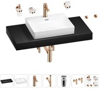 Раковина Wellsee 55 см со столешницей 100 см DeSire в наборе 10 в 1 201013529