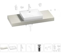 Раковина Wellsee 55 см со столешницей 120 см DeSire в наборе 10 в 1 201013540