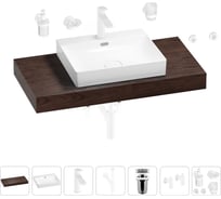 Раковина Wellsee 55 см со столешницей 100 см DeSire в наборе 10 в 1 201013505