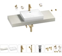 Раковина Wellsee 55 см со столешницей 120 см DeSire в наборе 10 в 1 201013538