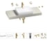 Раковина Wellsee 55 см со столешницей 120 см DeSire в наборе 10 в 1 201013538 1