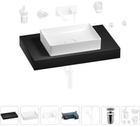 Раковина Wellsee 50 см со столешницей 80 см Pure BY в наборе 9 в 1 201011190