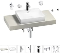 Раковина Wellsee 55 см со столешницей 100 см DeSire в наборе 10 в 1 201013471