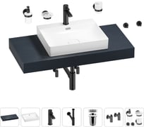 Раковина Wellsee 55 см со столешницей 100 см DeSire в наборе 10 в 1 201013487