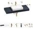 Раковина Wellsee 55 см со столешницей 120 см DeSire в наборе 10 в 1 201013548 1