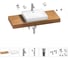 Раковина Wellsee 55 см со столешницей 120 см DeSire в наборе 10 в 1 201013551 1