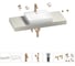 Раковина Wellsee 55 см со столешницей 120 см DeSire в наборе 10 в 1 201013539 1