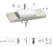 Раковина Wellsee 55 см со столешницей 120 см DeSire в наборе 10 в 1 201013531