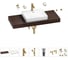 Раковина Wellsee 55 см со столешницей 120 см DeSire в наборе 10 в 1 201013563 1