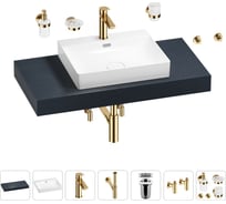 Раковина Wellsee 55 см со столешницей 100 см DeSire в наборе 10 в 1 201013483