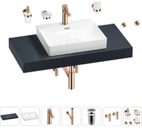 Раковина Wellsee 55 см со столешницей 100 см DeSire в наборе 10 в 1 201013489