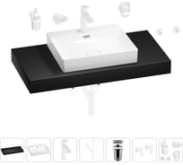 Раковина Wellsee 55 см со столешницей 100 см DeSire в наборе 10 в 1 201013525