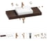 Раковина Wellsee 55 см со столешницей 120 см DeSire в наборе 10 в 1 201013564 1