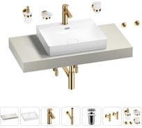 Раковина Wellsee 55 см со столешницей 100 см DeSire в наборе 10 в 1 201013473