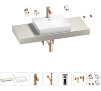 Раковина Wellsee 55 см со столешницей 120 см DeSire в наборе 10 в 1 201013534