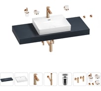 Раковина Wellsee 55 см со столешницей 120 см DeSire в наборе 10 в 1 201013544