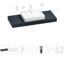Раковина Wellsee 55 см со столешницей 120 см DeSire в наборе 10 в 1 201013550