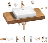 Раковина Wellsee 55 см со столешницей 100 см DeSire в наборе 10 в 1 201013494